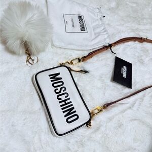 Moschino Black and White Crossbody Bag